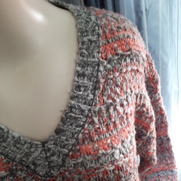 Sweater - Sz. S/P - Aeropotale - Pink and Grey Weave Wool Blend - Picture 3 of 4